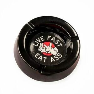 ALF Black Plastic Ashtray - Live Fast Eat Ass - F*ck like Bunnies 🐰 NWT, Gifts!